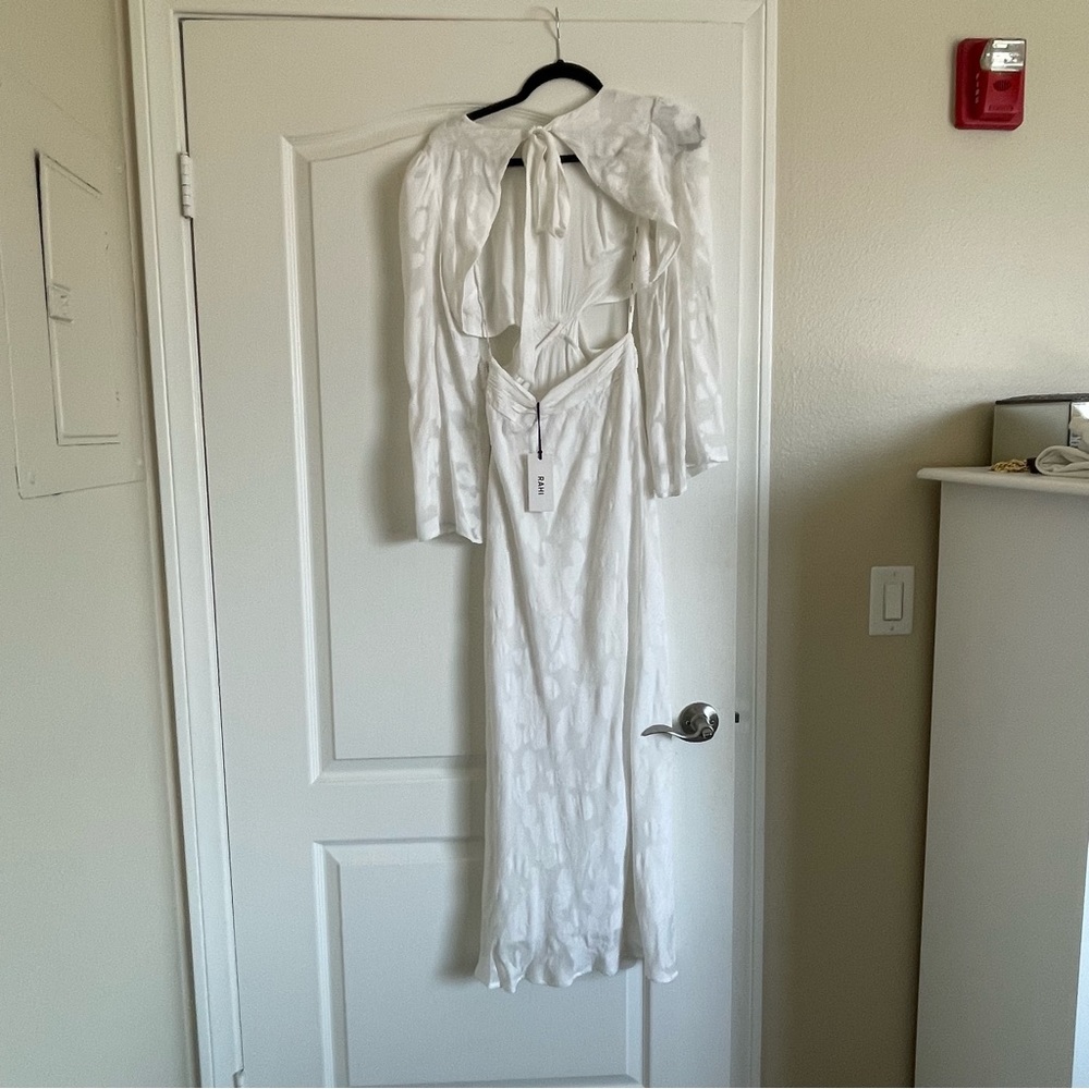Rahi Athena Midi Cutout White Dress, small. New - Picture 4 of 12